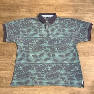 Vintage Polo Men’s XL all over leaf print
